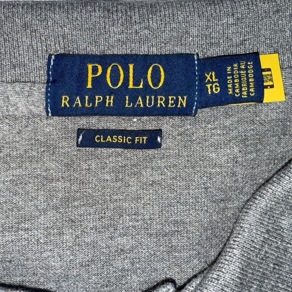 🐎 Polo Ralph Lauren Long Sleeve Polo Shirt Men’s XL Classic Fit Gray